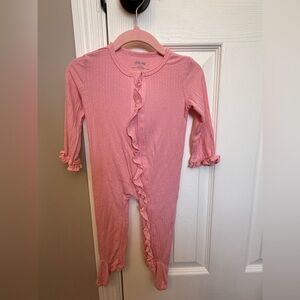 Little Me Pink Ruffled Footie